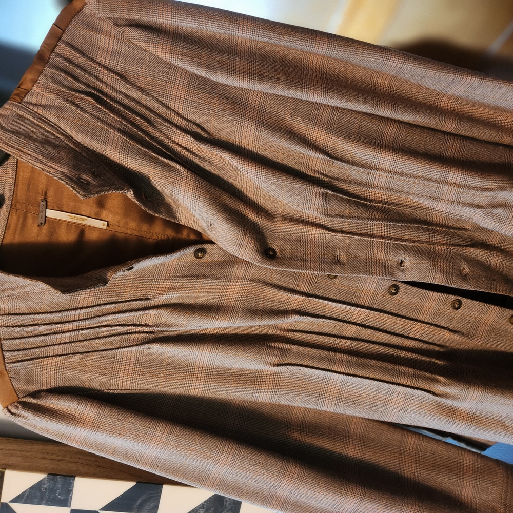 Free People Brown Button Down Shirt